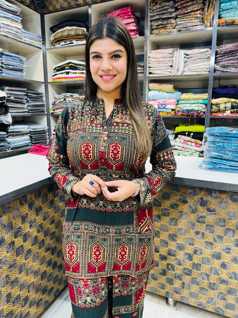 Royal Heritage Designer Printed Co-Ord Set