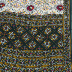 Traditional Patola Print Heavy Mul Cotton Saree with Unstitched Blouse Piece