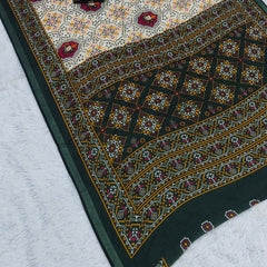 Traditional Patola Print Heavy Mul Cotton Saree with Unstitched Blouse Piece