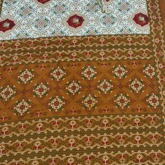 Traditional Patola Print Heavy Mul Cotton Saree with Unstitched Blouse Piece
