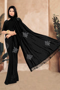 Black Georgette Saree with Siroski Stone Work | Lightweight Party & Wedding Wear
