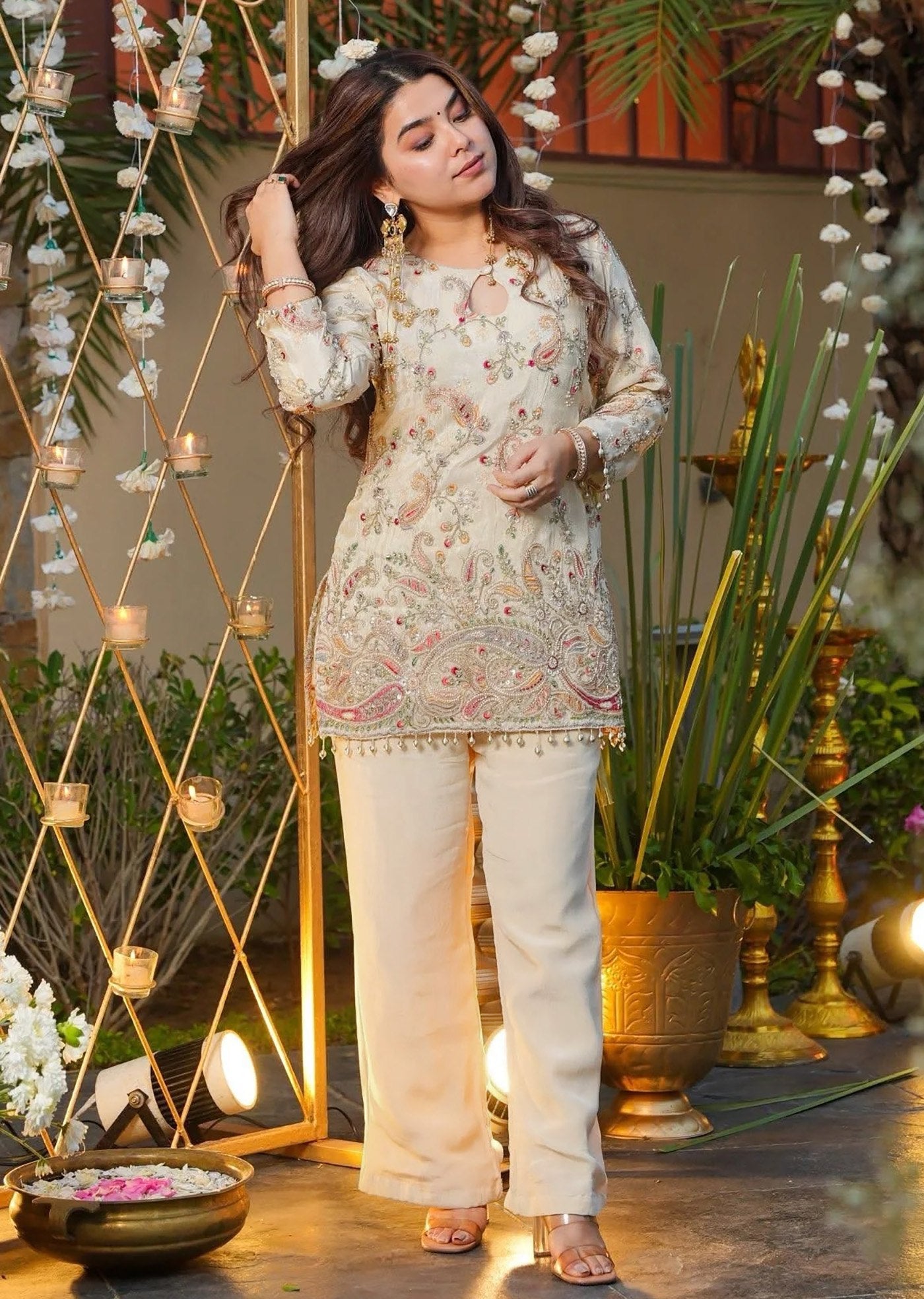 Premium French Crepe Embroidered Occasion Set