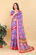 Premium Printed Unique Design Saree with Blouse Piece