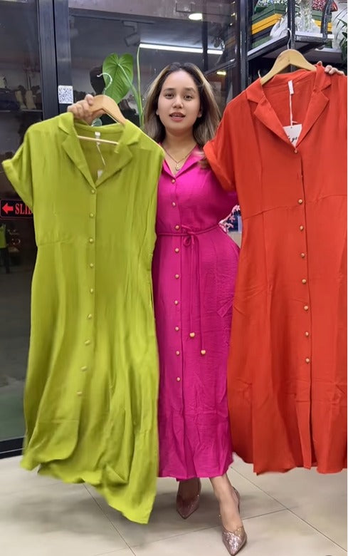 Elegant Rayon Casual Daily Wear Dress